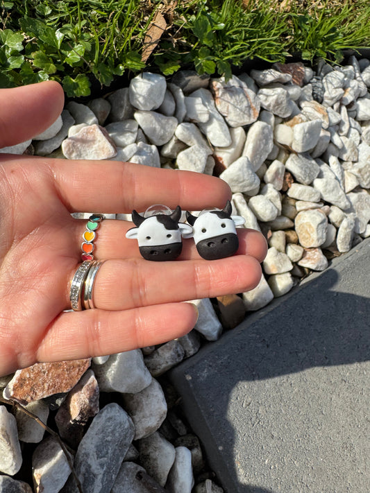 Cow Stud Earrings Cow Post Earrings