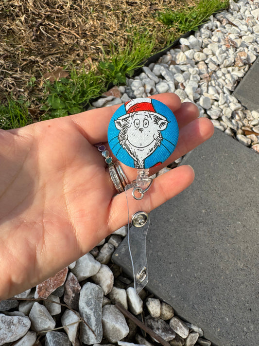 Dr Seuss Badge Reed ID holder