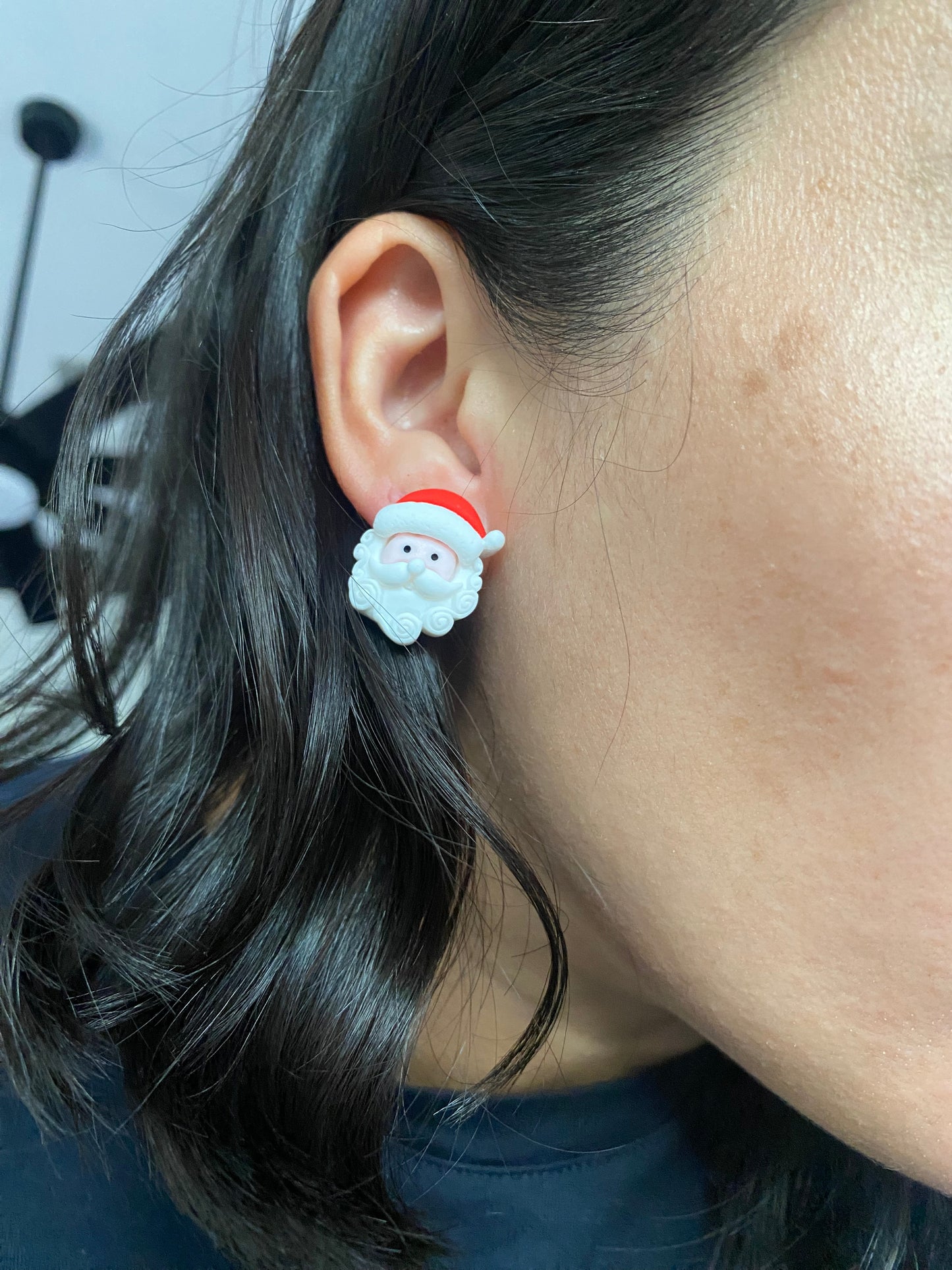 Santa Stud Christmas Earrings