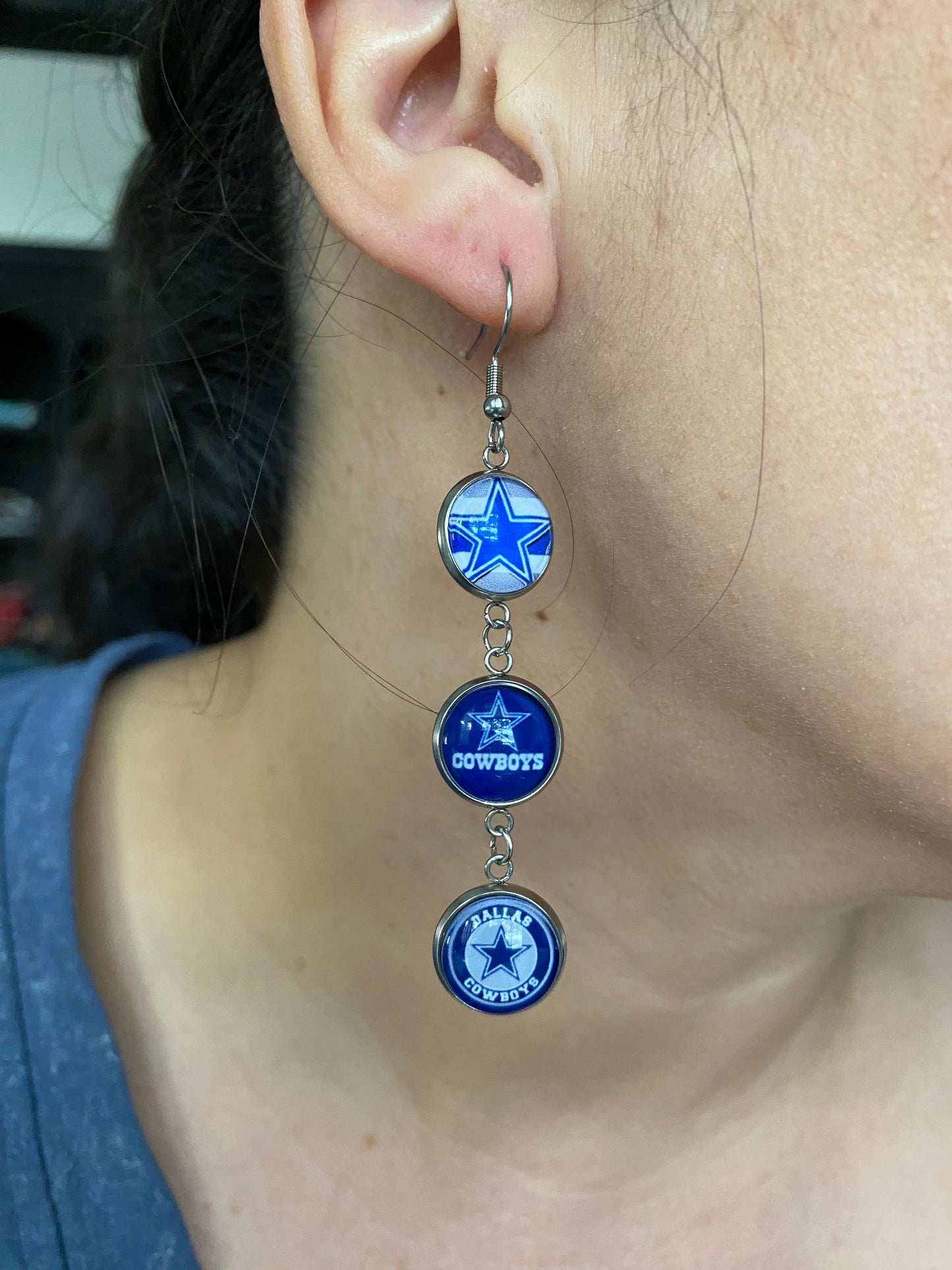 Dallas Cowboys Football Dangle Earrings Novelty Gift