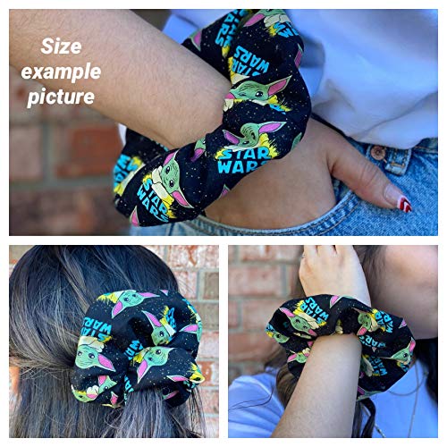 Womens Girls Pink Red Love Kiss Scrunchie Hair Tie Ponytail Accessories