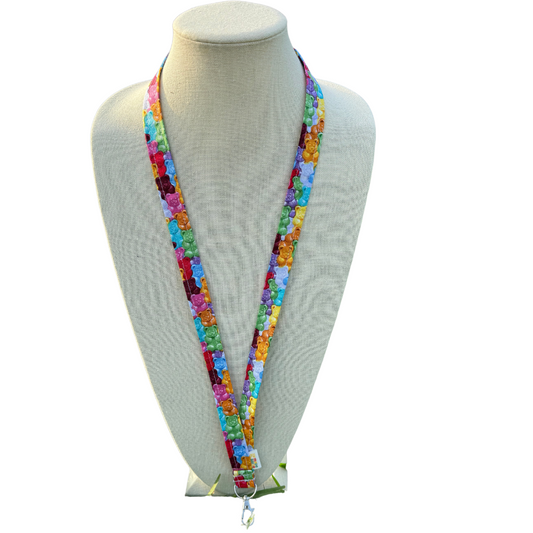 Gummy Bear Candy ID Badge Holder Keychain