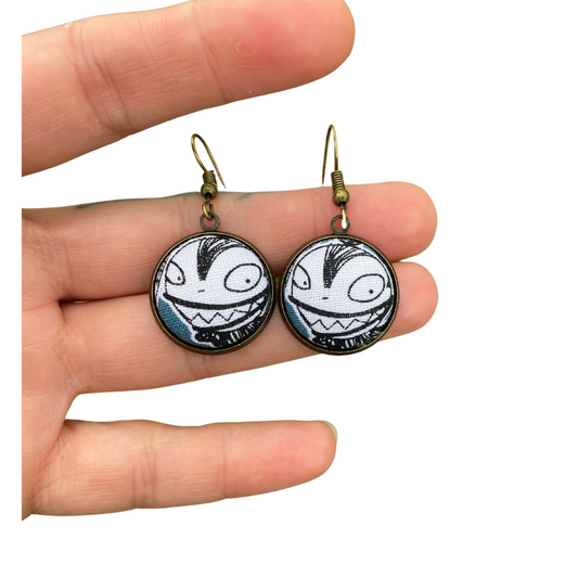Scary Teddy Nightmare Before Christmas Earrings Gift Fan Stocking stuffer.