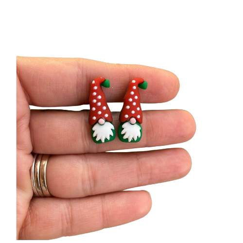 Gnome Christmas stud earrings Gift