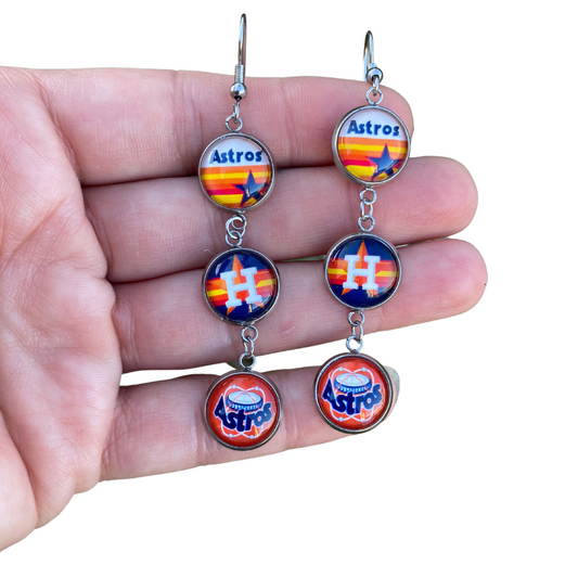 Womens Houston Astros Dangle Earrings gift