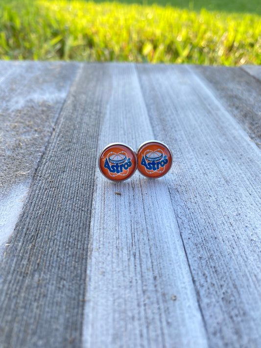Houston Astrodome Studs Houston Baseball Earrings Houston Gift