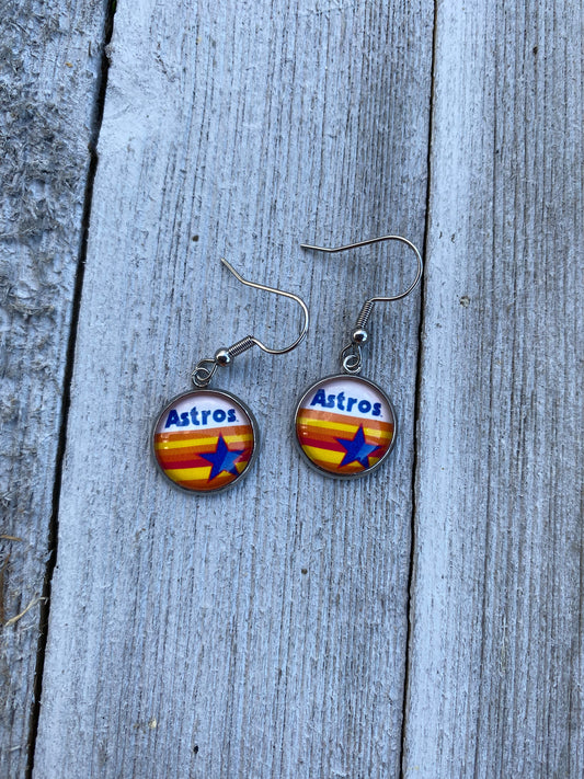 Houston Baseball Dangle Earrings