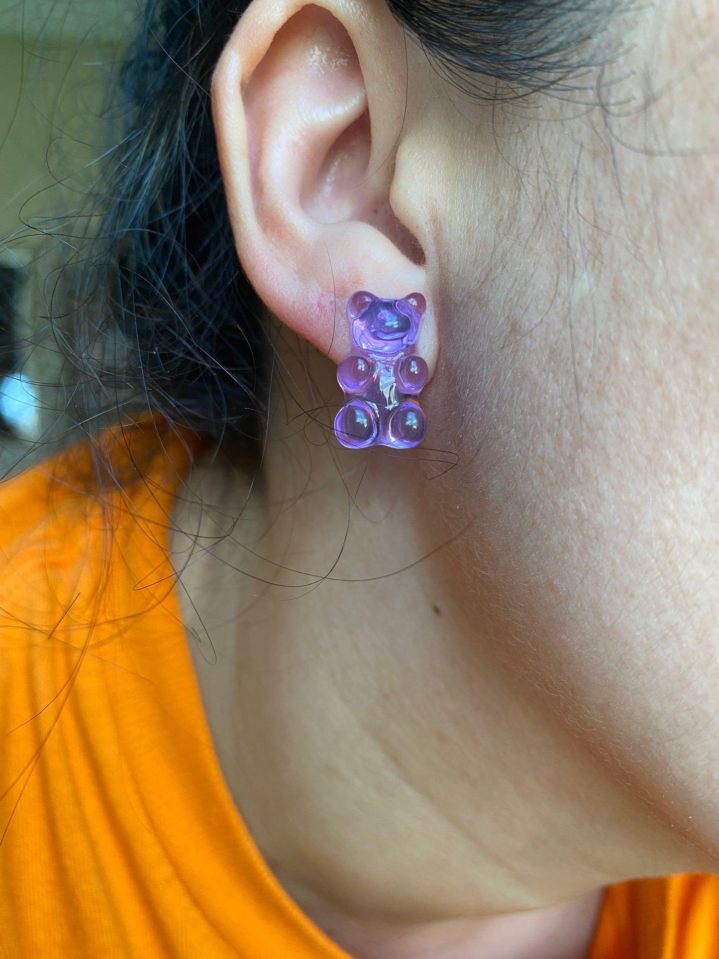 Purple Gummy Bear Earrings Gummy Bear Gift
