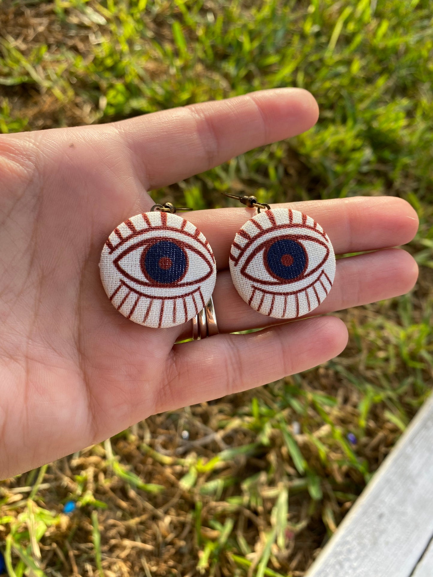 Evil Eye All Seeing Eye Ojo Dangle earrings gift