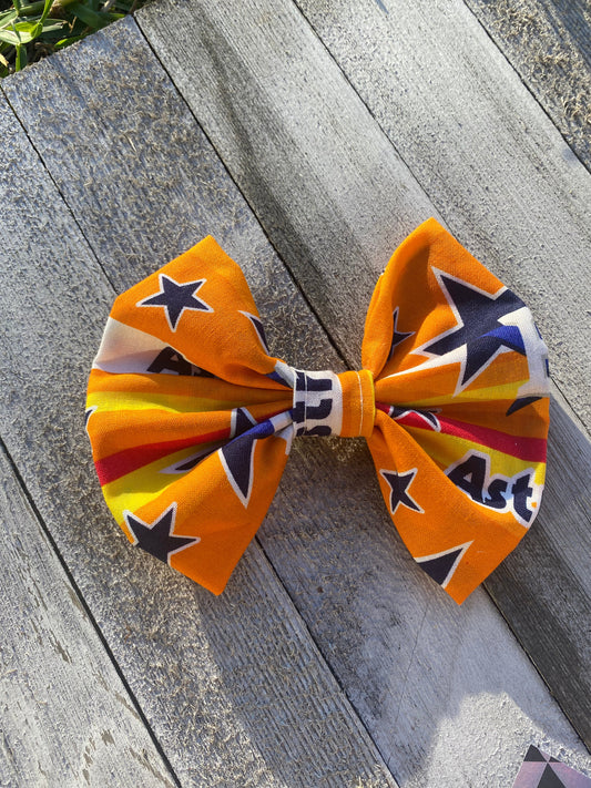 Little Girls Houston Astros Bow Gift