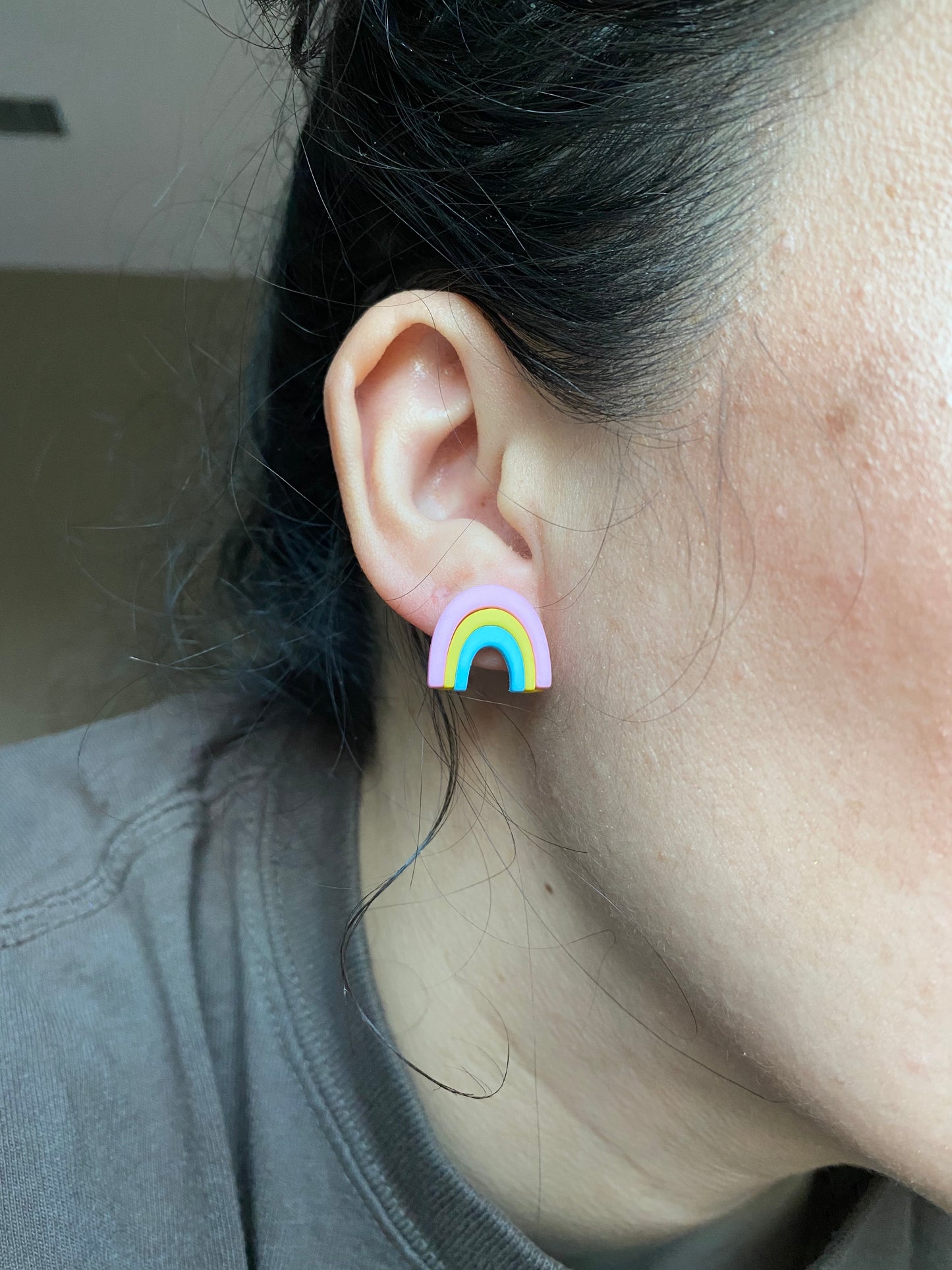 Pastel Rainbow Stud Earrings Gift