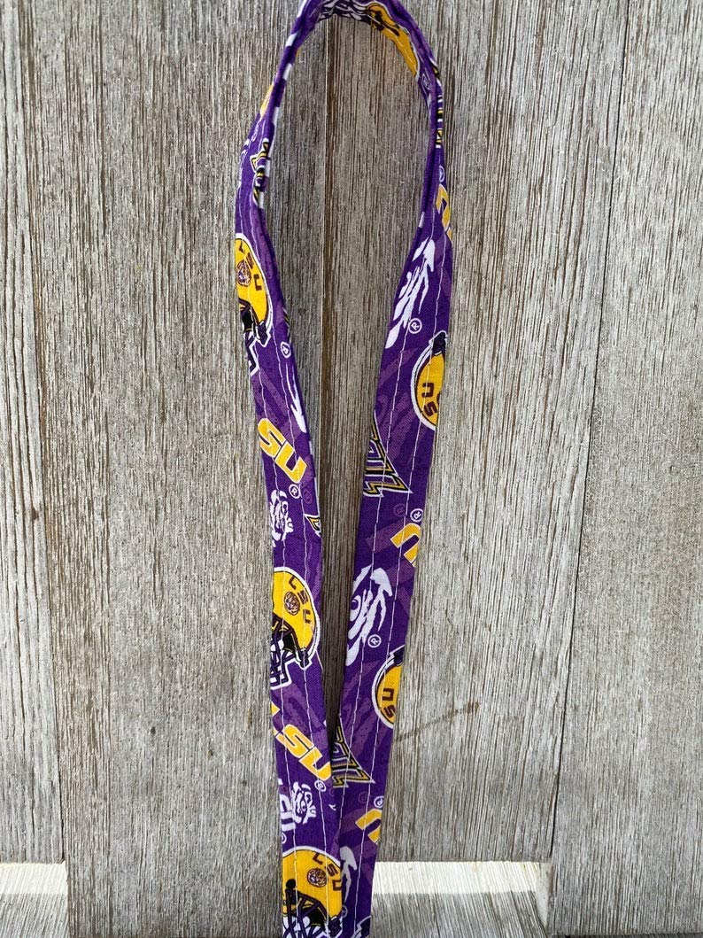 LSU ID Badge Holder Keychain Lanyard Gift