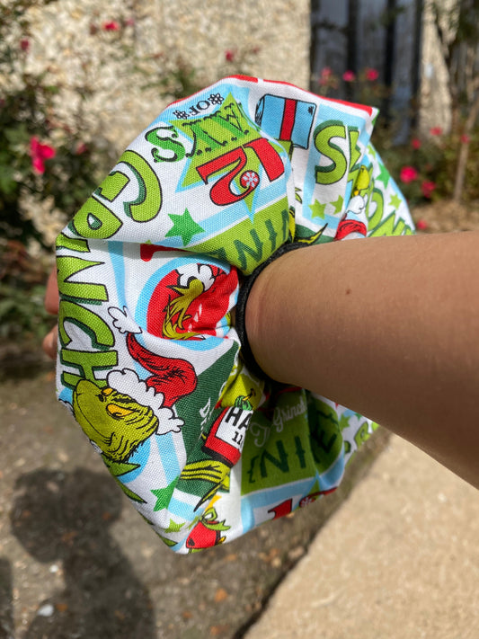 The Grinch Christmas Scrunchies Ponytail Hair Accessory gift
