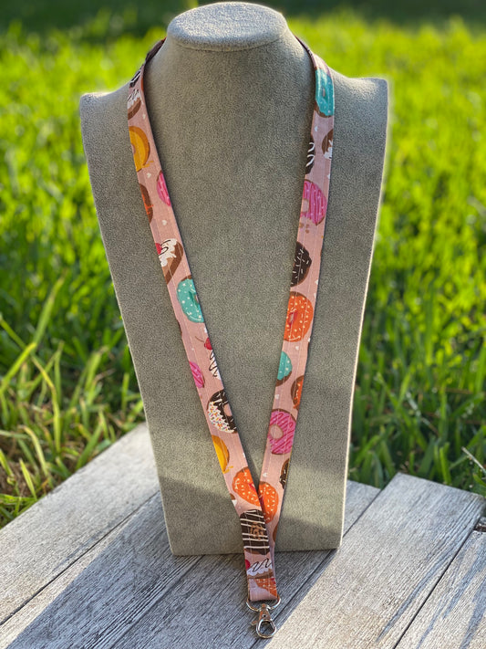 Donut ID Badge Holder Keychain