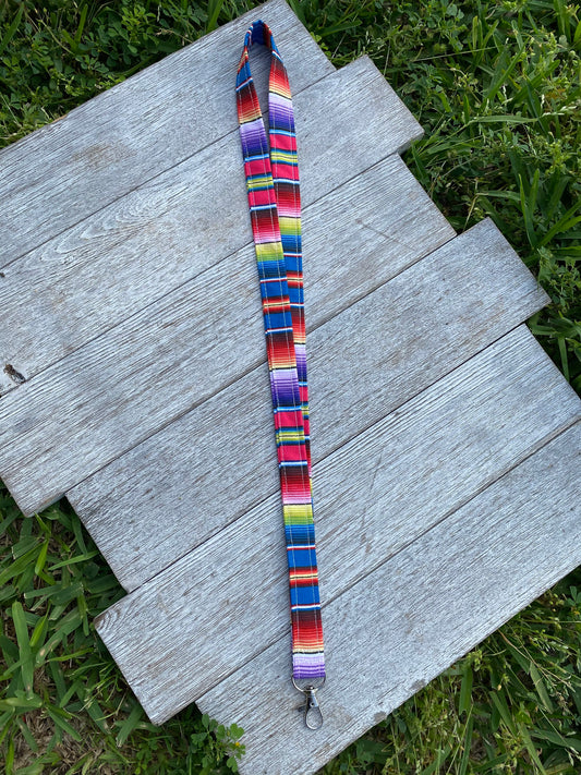 Serape ID Badge Holder Keychain