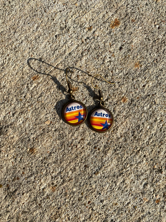 Houston Astros Dange Earrings Gift