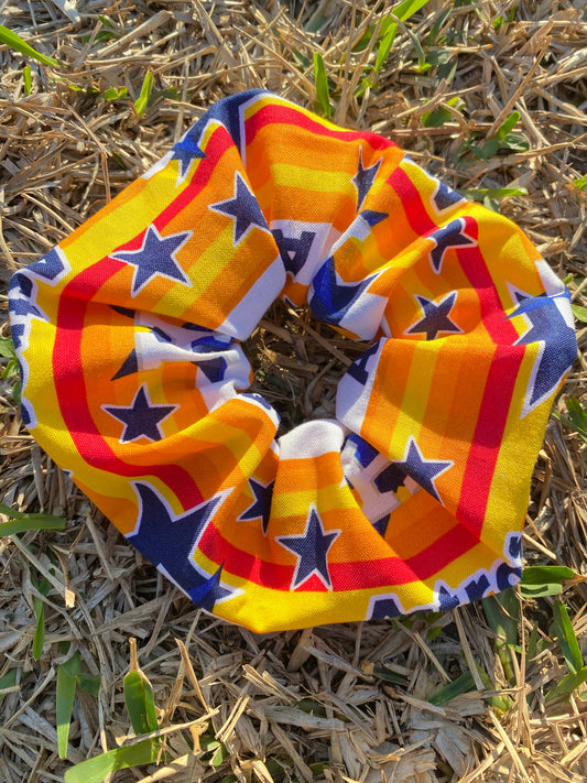 Houston Baseball Scrunchie Hair Tie Ponytail