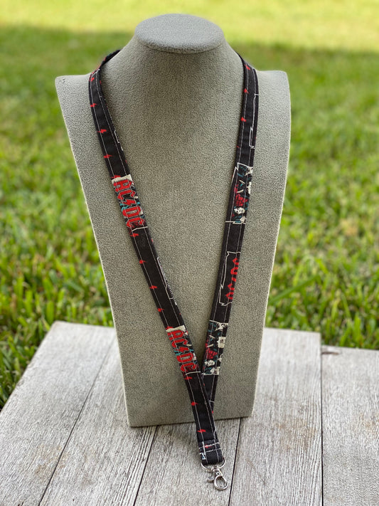 ACDC Lanyard Badge ID Holder Keychain Gift Unisex