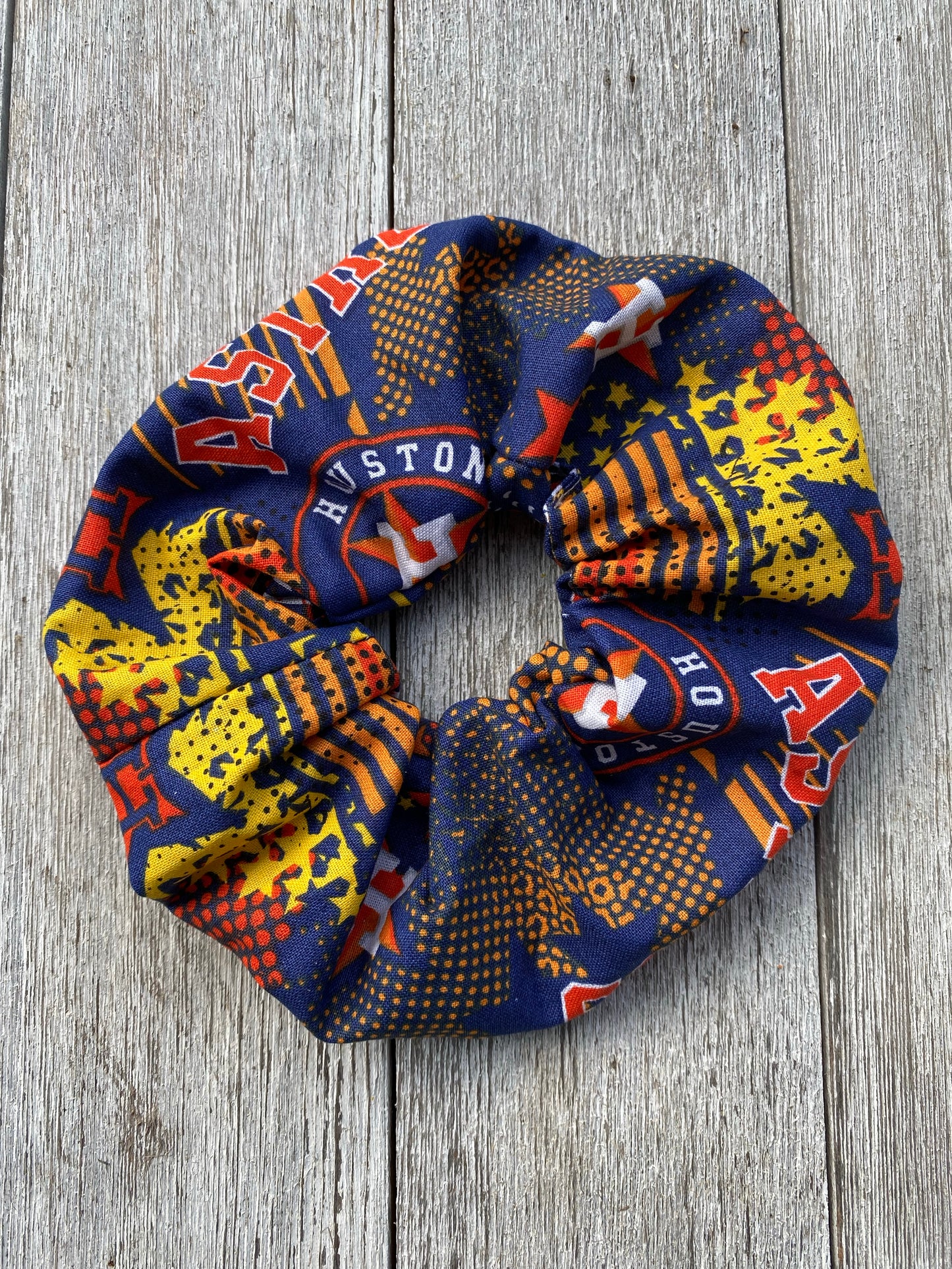 Houston Baseball Scrunchie Hair Tie Ponytail
