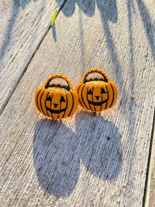 Pumpkin Stud Earrings