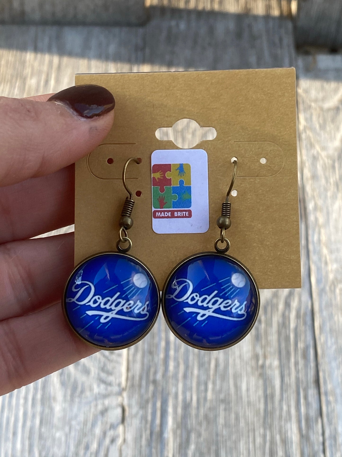 Los Angles Dodgers Dangle earring