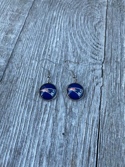 New England Patriot Dangle Earrings Fan Gift