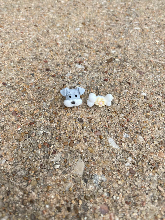 Dog And Bone Stud Earrings Dog Mom Gift