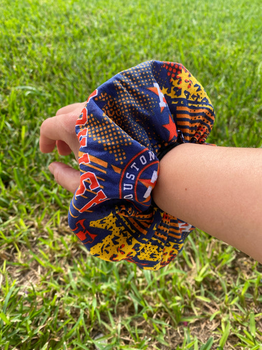 Houston Astros Baseball Scrunchie Hair Tie Gift