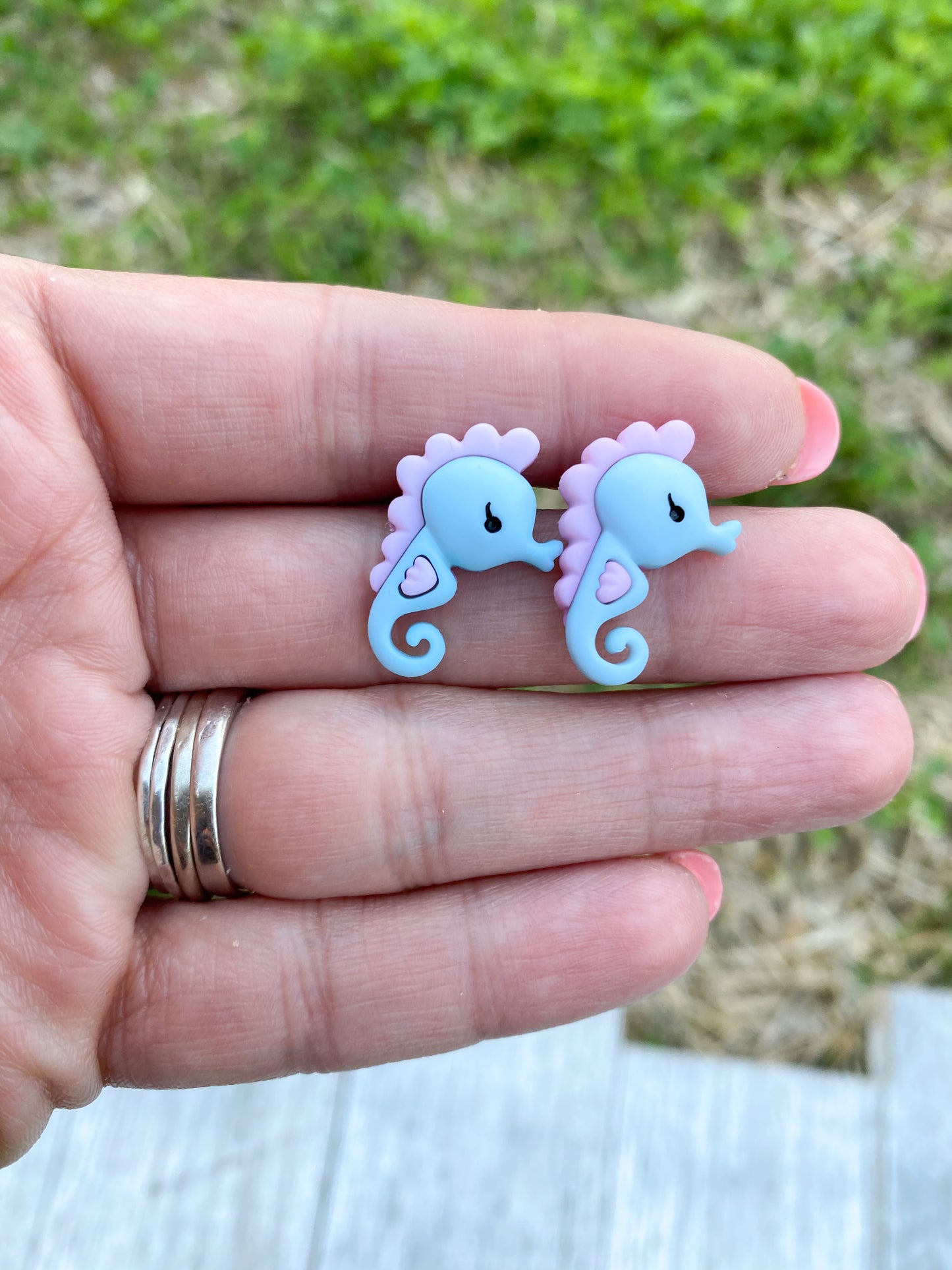 Sea horse earrings