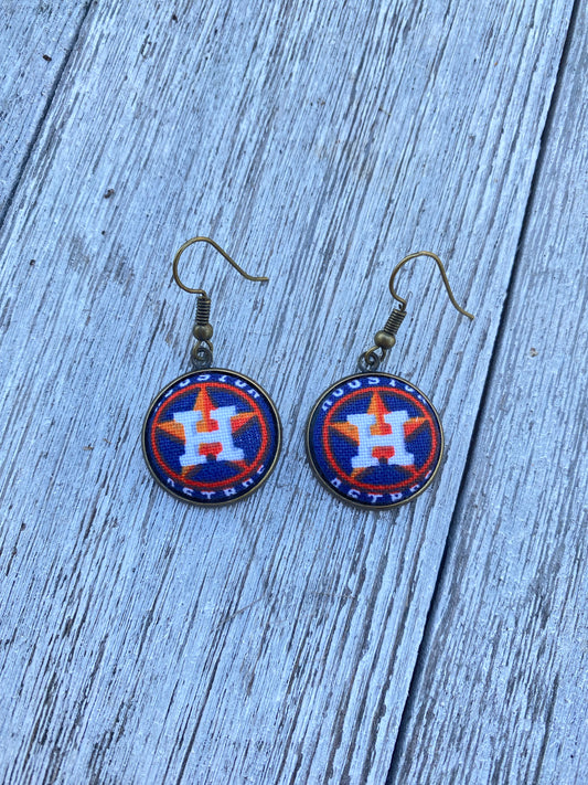 Houston Astros Dangle Earrings Gift