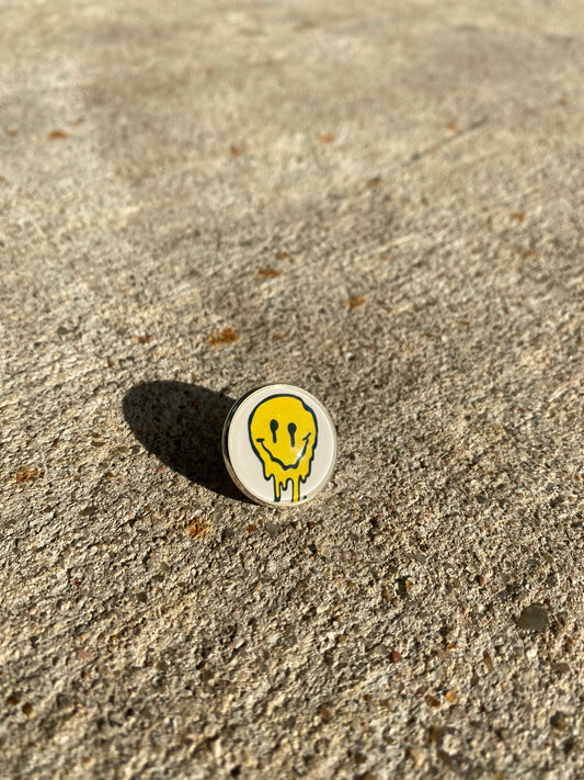 Drippy Smiley Face Pin Gift