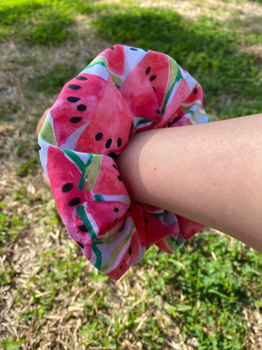 Watermelon scrunchie hair tie gift
