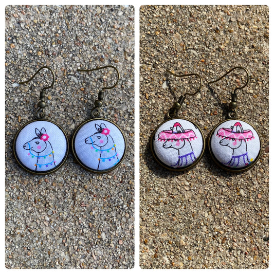 Llama Dangle Earrings