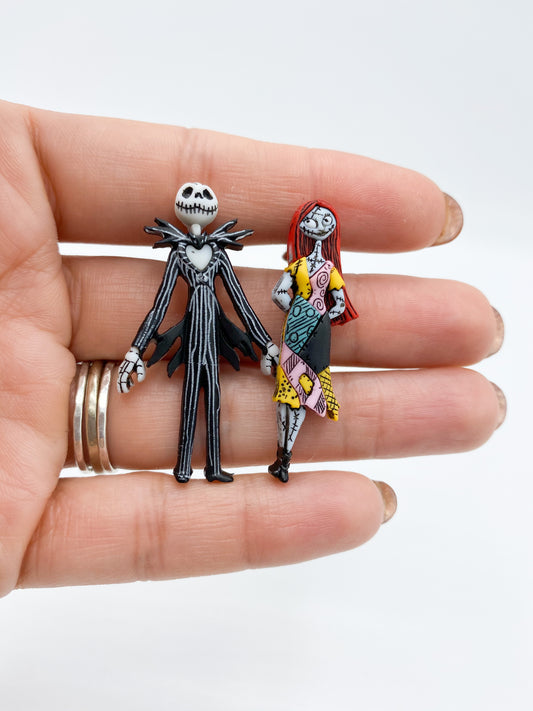 Nightmare Before Christmas Earrings Sally and Jack Earrings