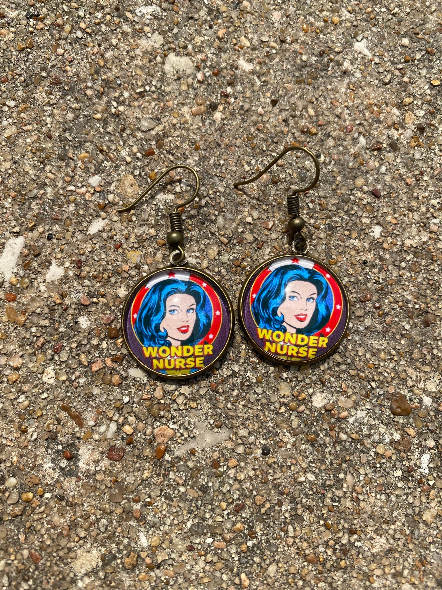 Wonder Women Nurse Earrings Gift