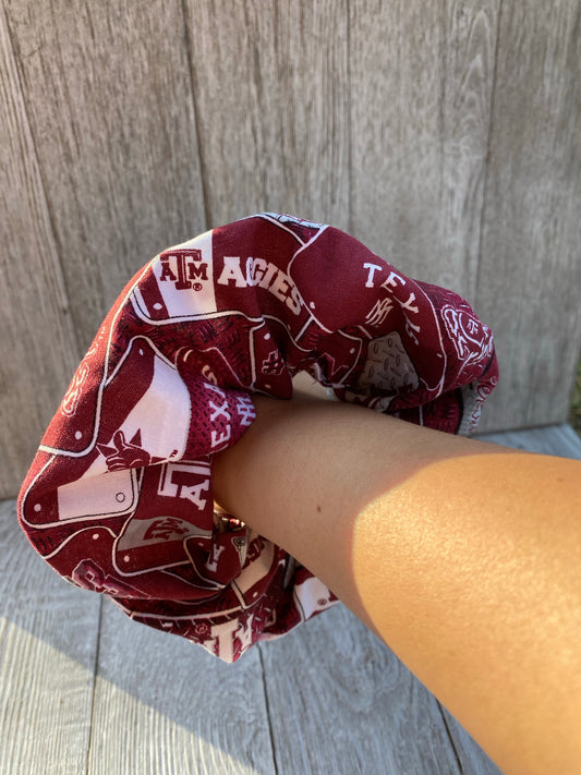 Texas A&M Aggies Scrunchies Hair Tie Ponytail Gift