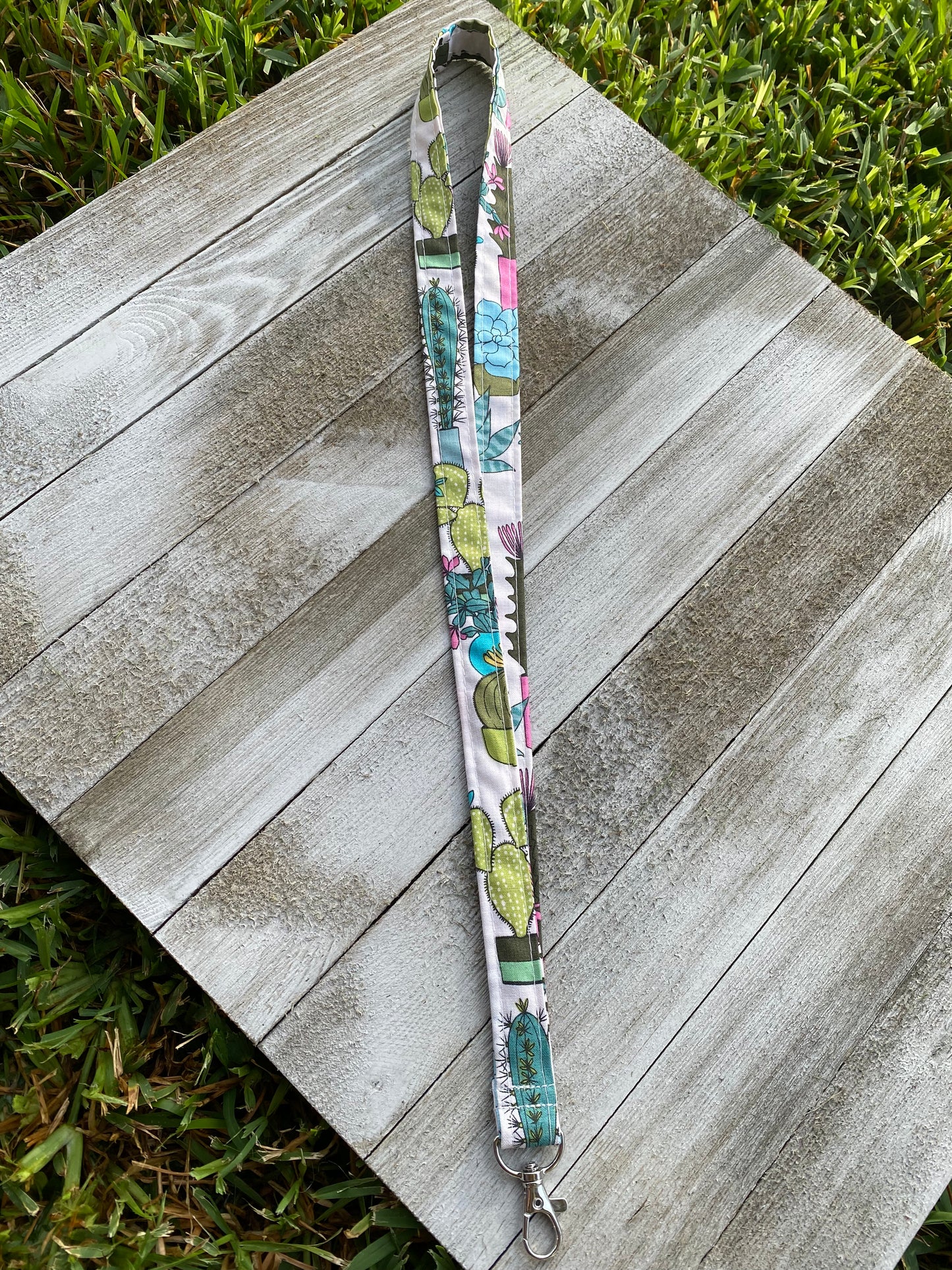 Cactus ID Badge Holder Keychain