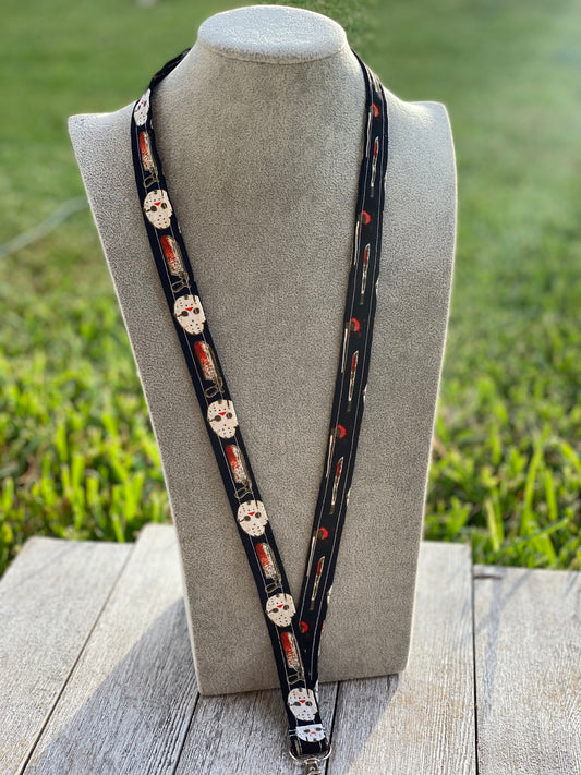 Jason Horror Movie ID Badge Holder Keychain