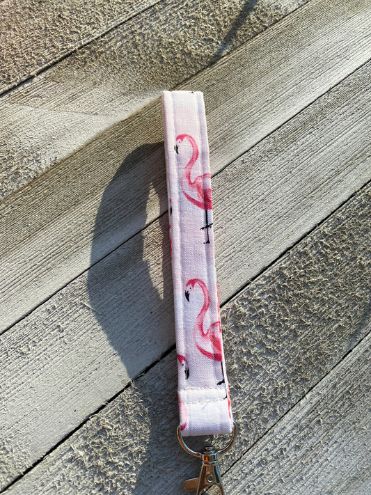 Flamingo Wristlet Novelty Keychain Gift