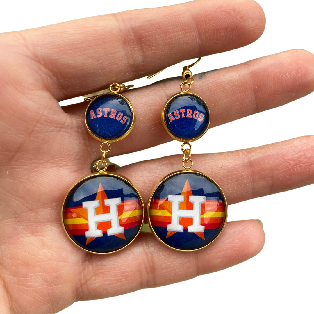 Houston Astros Earrings Dangle Gift 