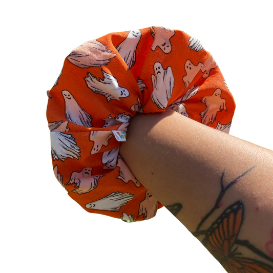 Halloween Ghost Scrunchie Hair Tie Gift Ponytail