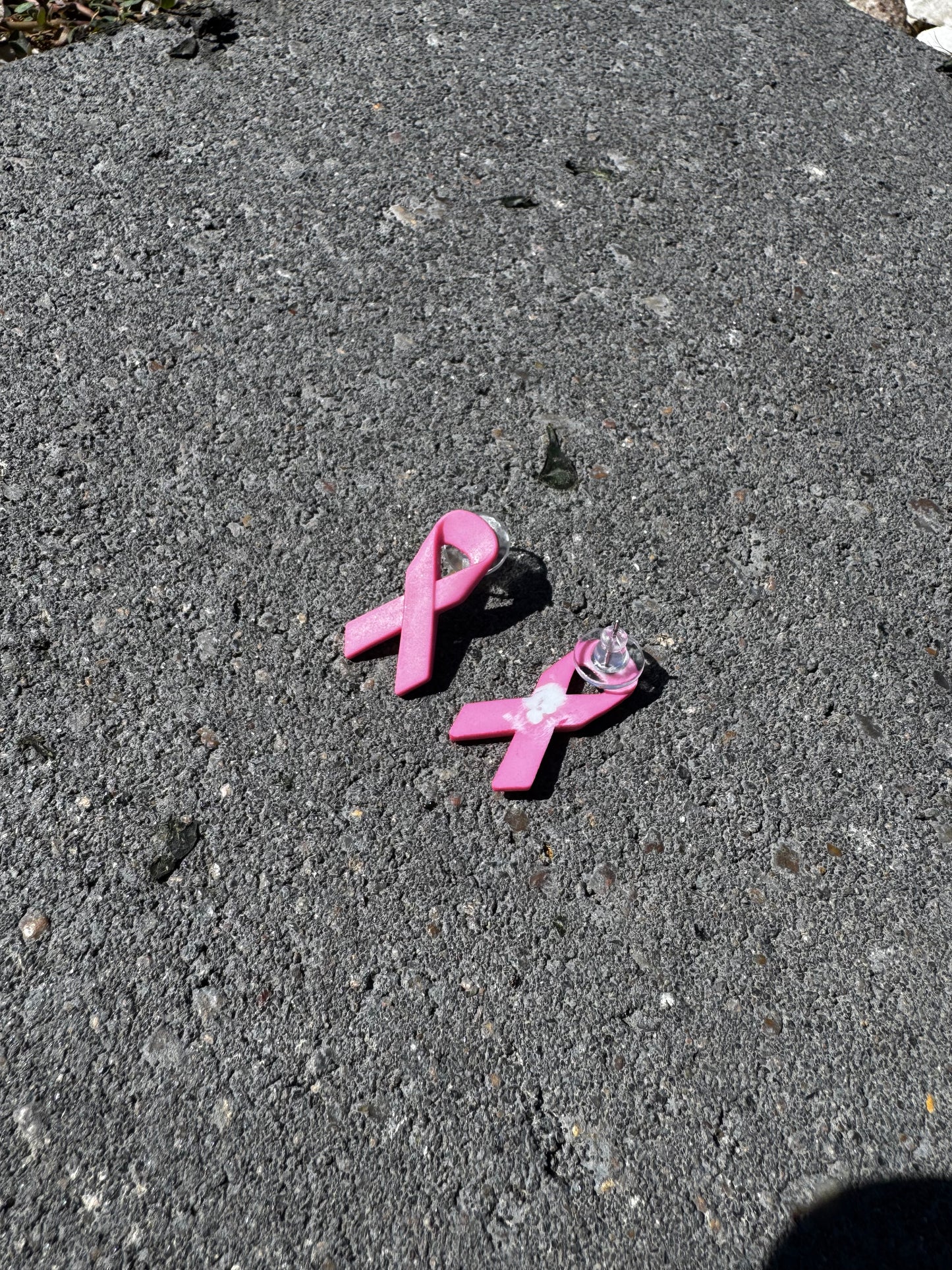 Breast Cancer Awareness Ribbon Stud Earrings Gift