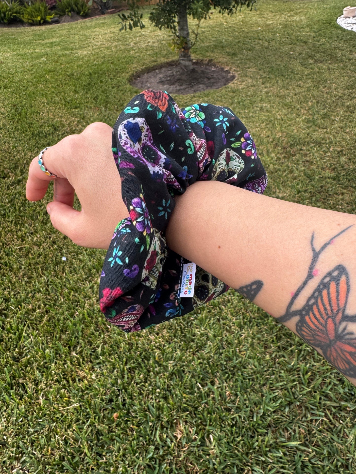 Sugar Skull Scrunchies Day of the dead Scrunchie