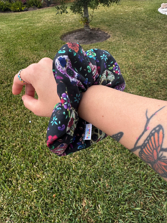 Sugar Skull Scrunchies Day of the dead Scrunchie