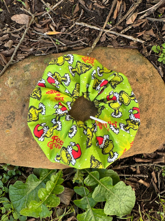 The Grinch Christmas Scrunchie Hair tie Gift