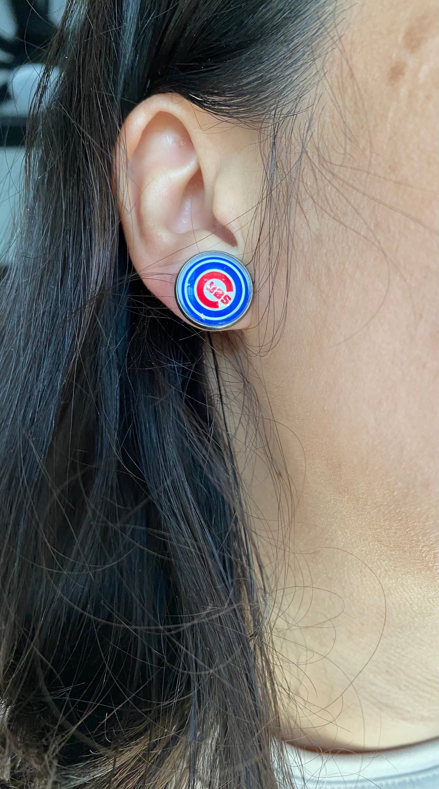 Chicago Cubs Stud Earrings