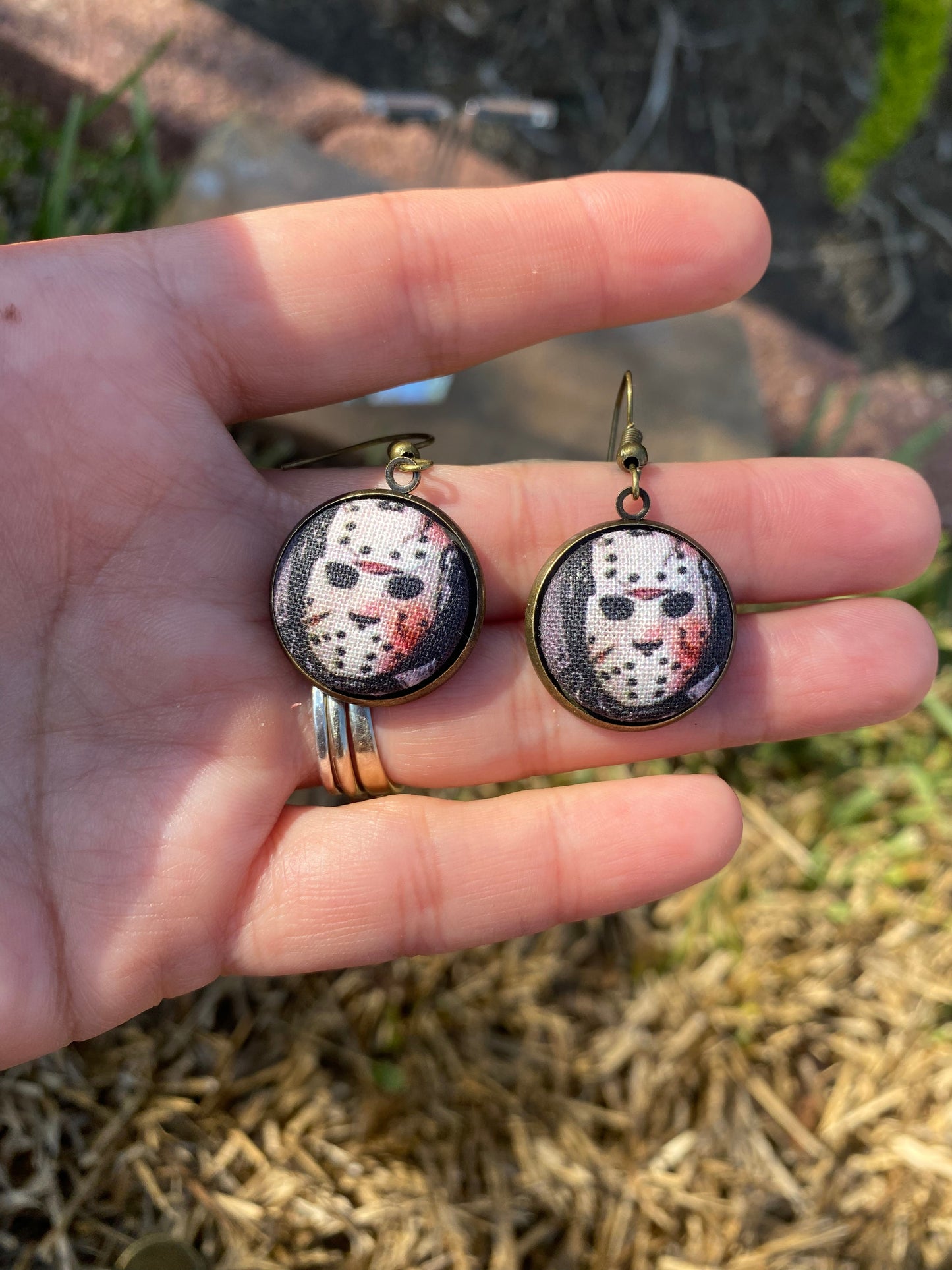 Jason Scary movie Dangle earrings gift