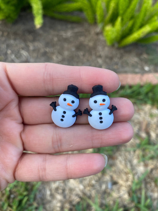 Snowman Christmas Stud Earrings Gift