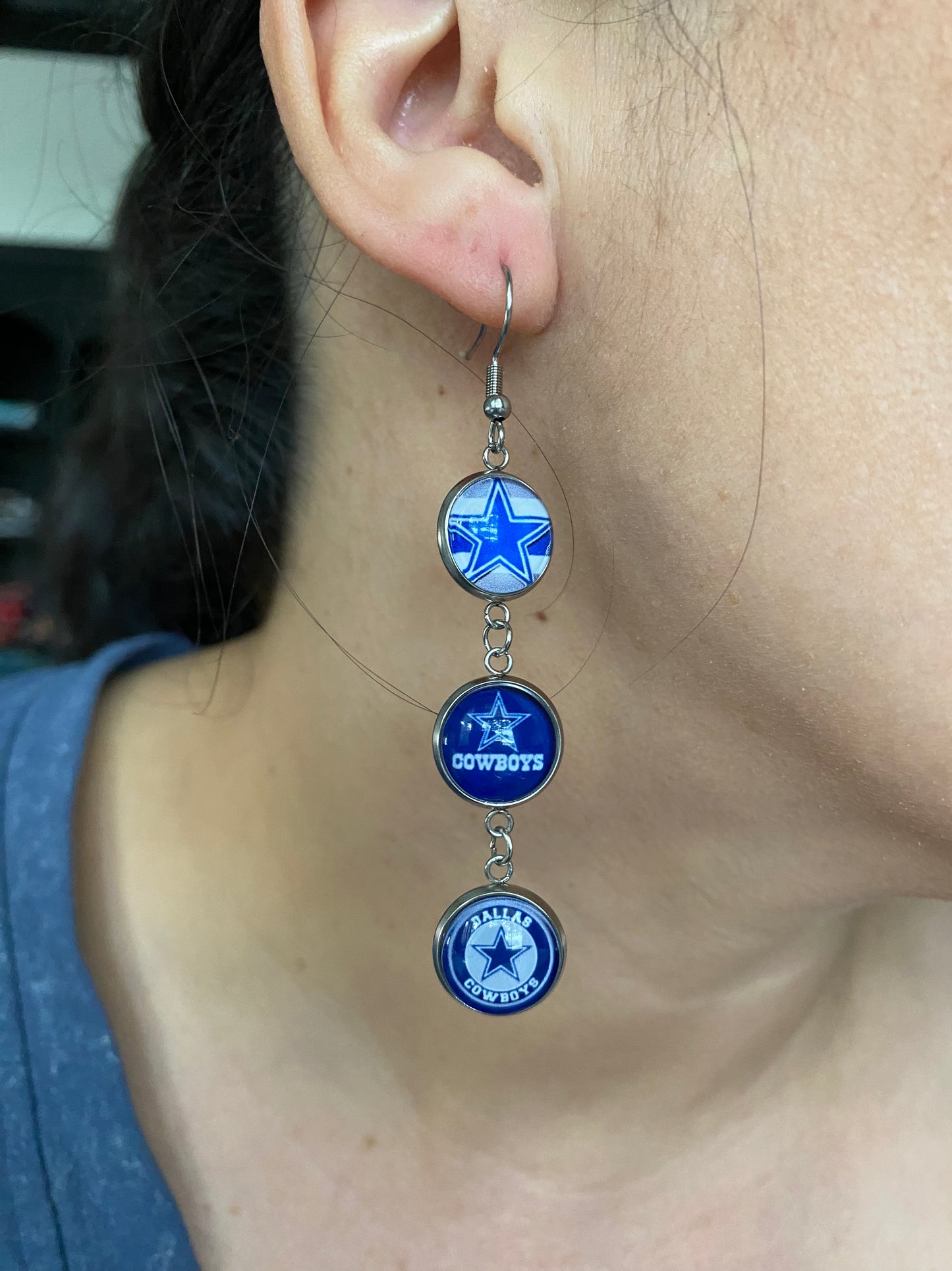 Dallas Cowboys Football Dangle Earrings Novelty Gift