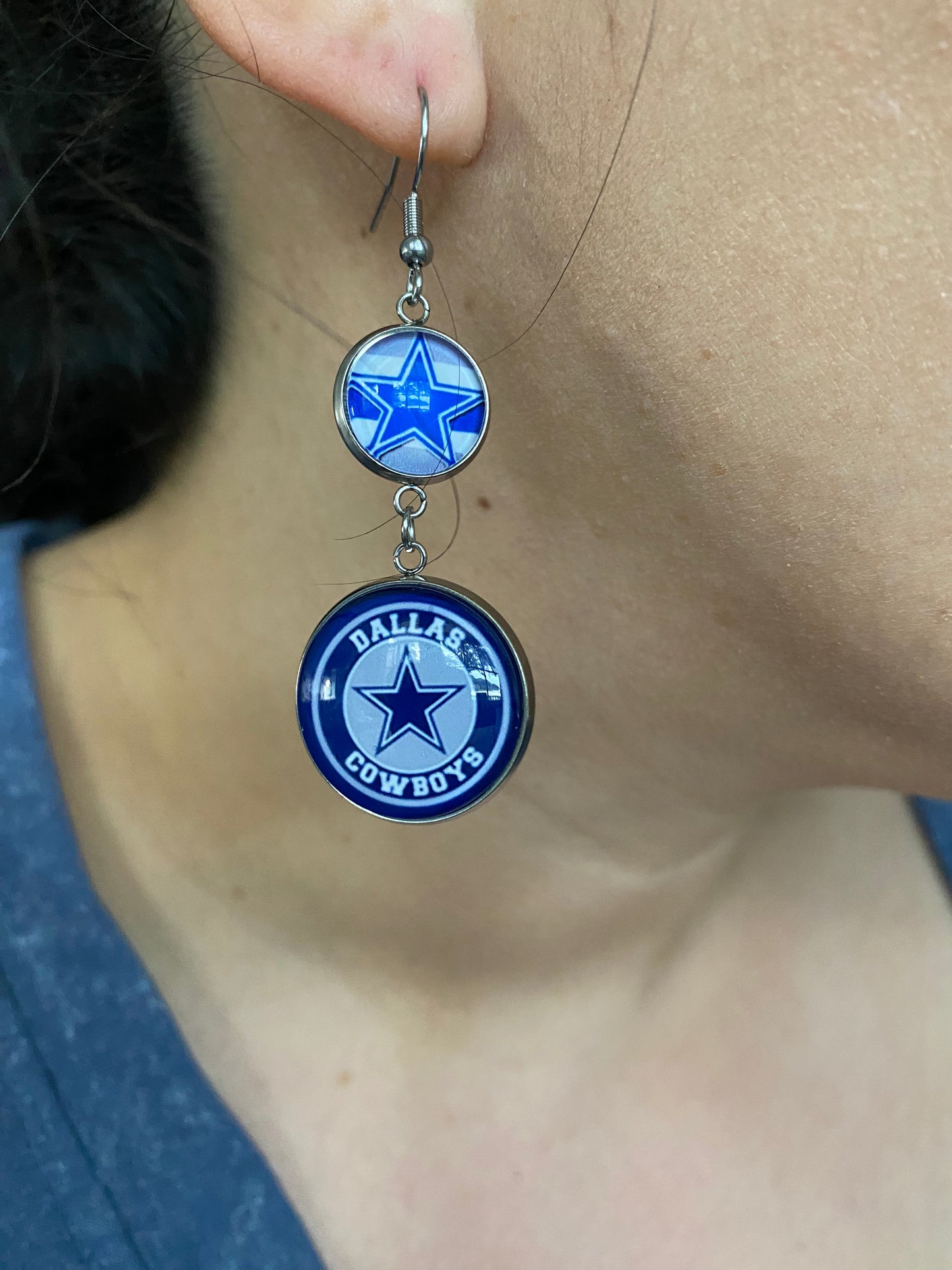 Dallas Cowboys Football Fan Dangle Earrings Novelty Gift